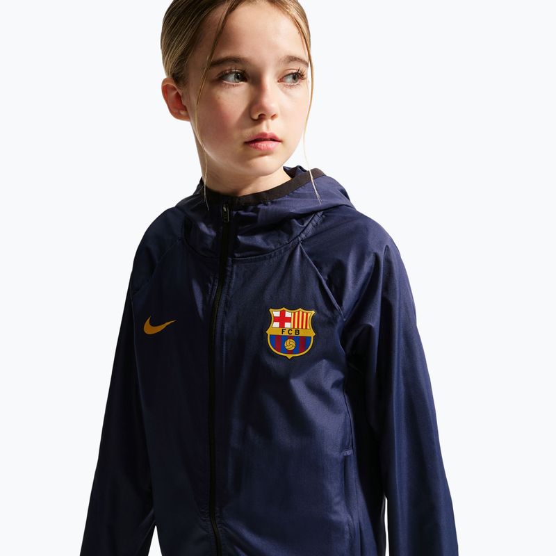 Kinder Fußballjacke Nike FC Barcelona Academy Pro blackened blue/black/mineral yellow 4