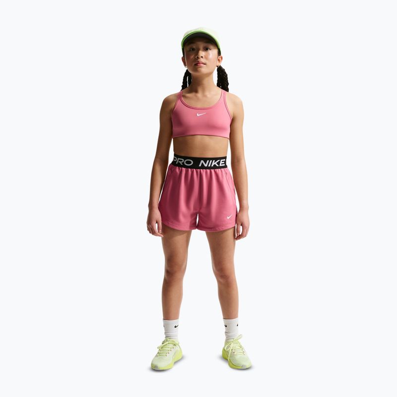 Kinder-Shorts Nike Pro Fleece Dri-Fit peony/peony/black/white 2