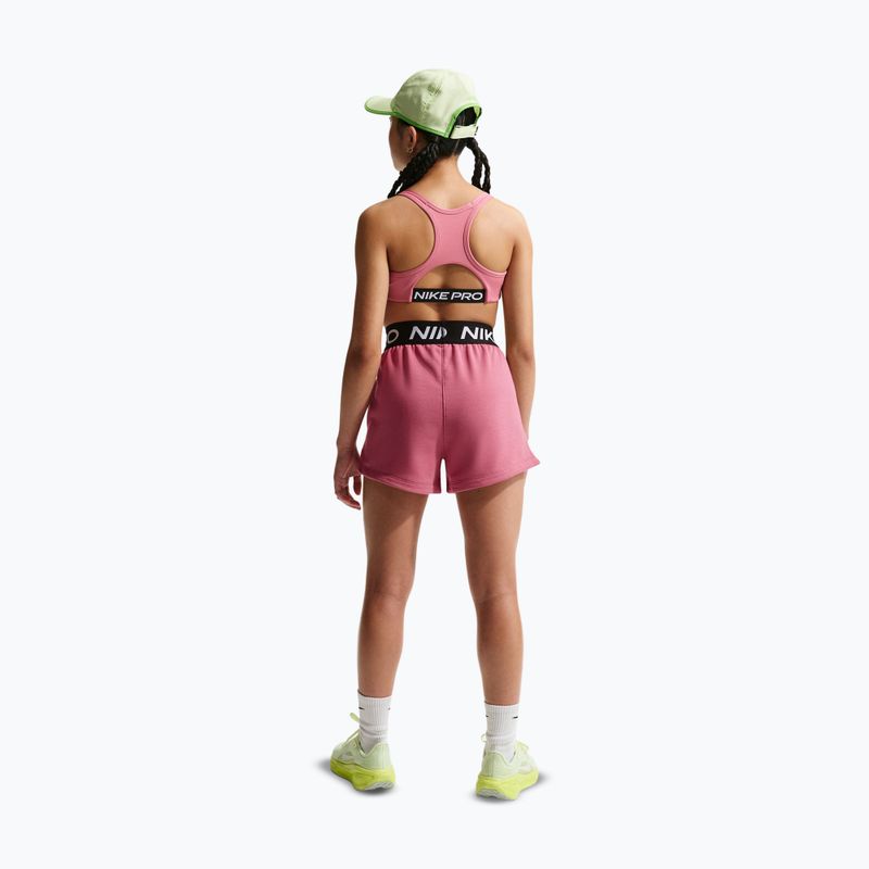 Kinder-Shorts Nike Pro Fleece Dri-Fit peony/peony/black/white 3