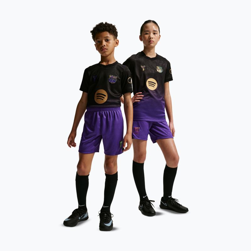 Kinder-Fußballshorts Nike FC Barcelona 2026/27 Stadium Away field purple/black/black 2