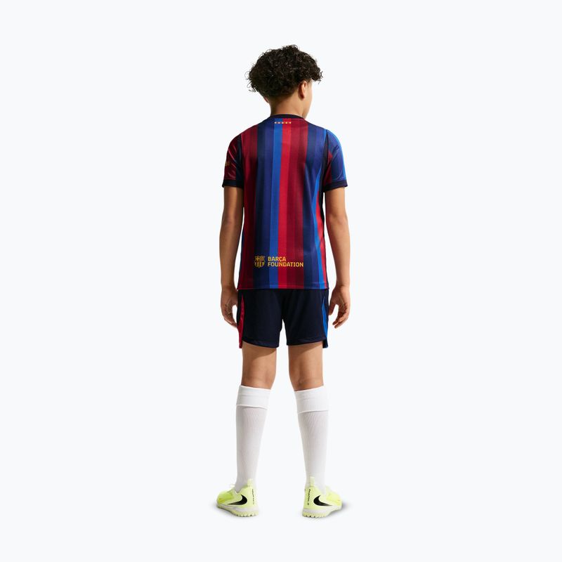 Kinder-Fußballshorts Nike FC Barcelona Dri-Fit Stadium Home blackened blue/mineral yellow 5