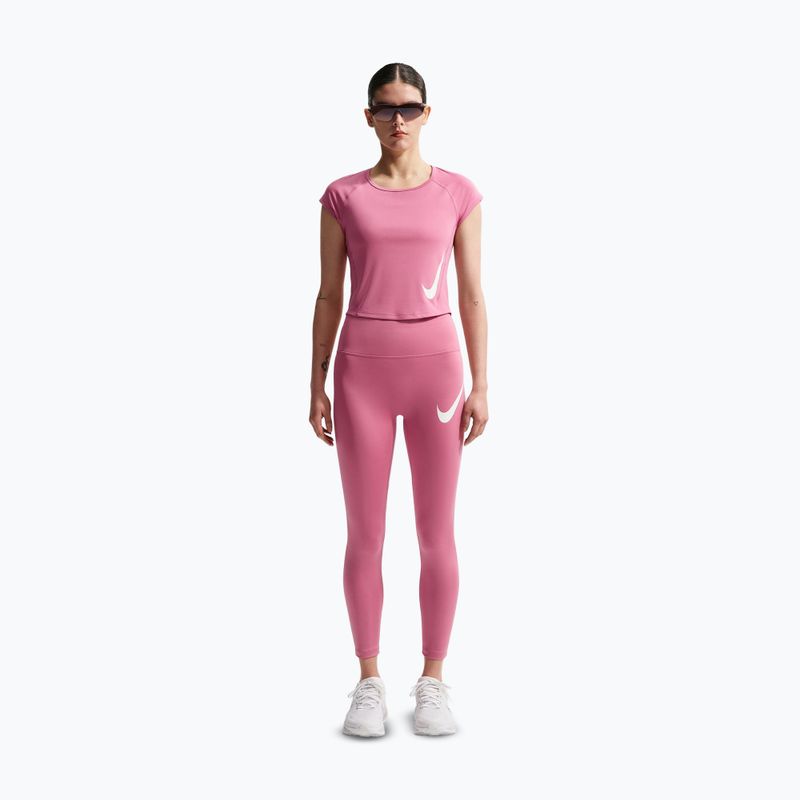 Damen-Laufshirt Nike Swoosh Run Dri-Fit peony/photon dust/white 2