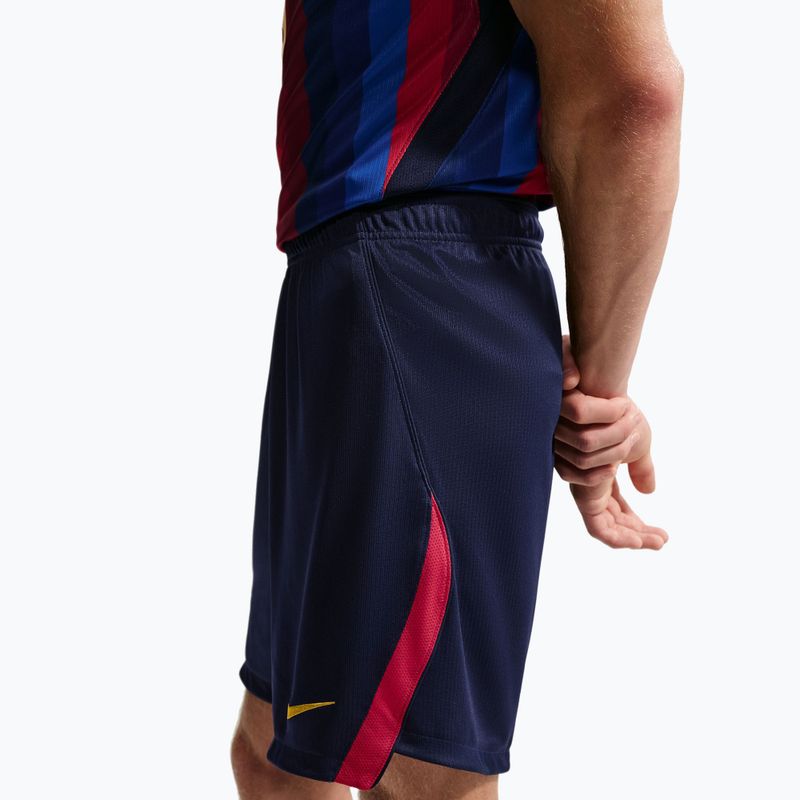 Herren-Fußballshorts Nike FC Barcelona Dri-Fit Stadium Home blackened blue/mineral yellow 4