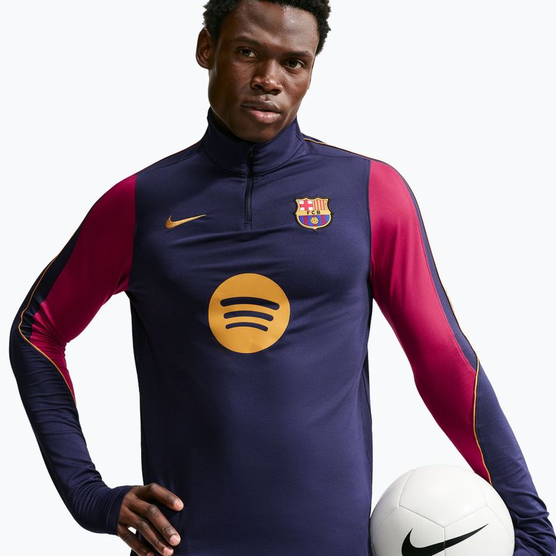 Herren-Fußballtrikot Nike FC Barcelona Strike Soccer Drill Top blackened blue/mineral yellow 4