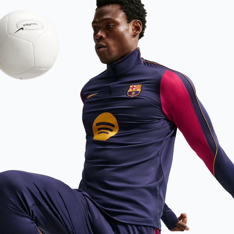 Herren-Fußballtrikot Nike FC Barcelona Strike Soccer Drill Top blackened blue/mineral yellow 5