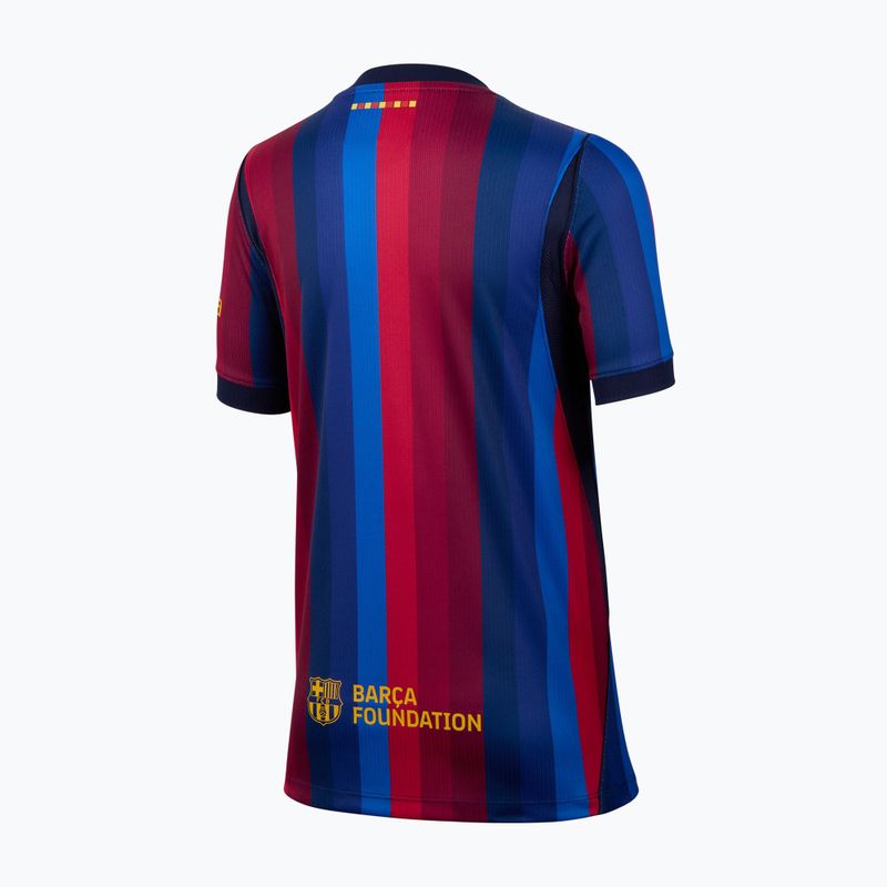 Kinder-Fußballtrikot Nike FC Barcelona Dri-Fit Stadium Home deep garnet/blue void/mineral yellow 2