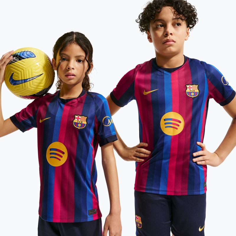 Kinder-Fußballtrikot Nike FC Barcelona Dri-Fit Stadium Home deep garnet/blue void/mineral yellow 4