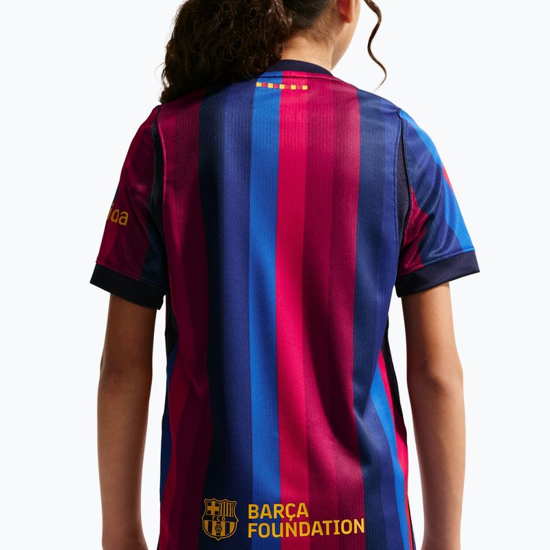 Kinder-Fußballtrikot Nike FC Barcelona Dri-Fit Stadium Home deep garnet/blue void/mineral yellow 7