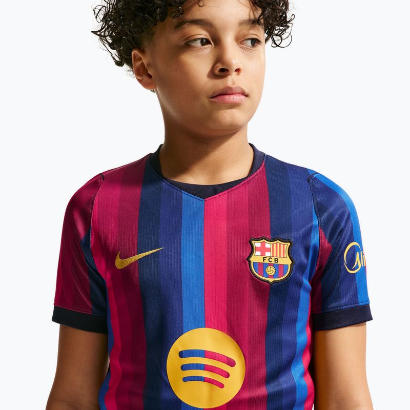Kinder-Fußballtrikot Nike FC Barcelona Dri-Fit Stadium Home deep garnet/blue void/mineral yellow 9