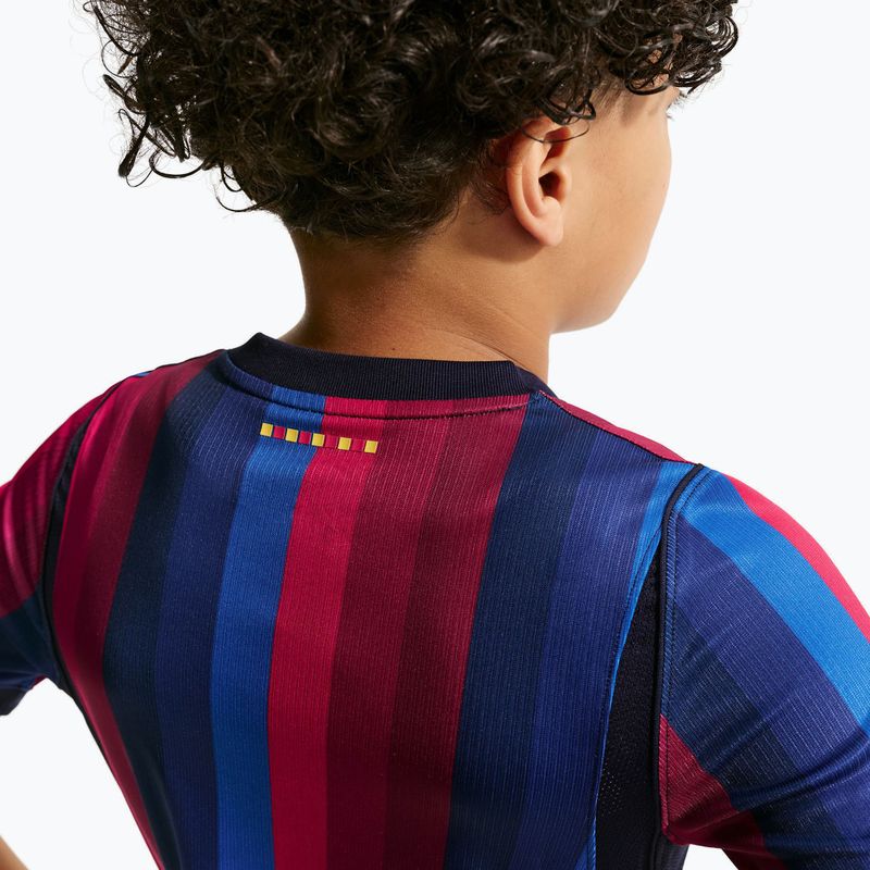 Kinder-Fußballtrikot Nike FC Barcelona Dri-Fit Stadium Home deep garnet/blue void/mineral yellow 11