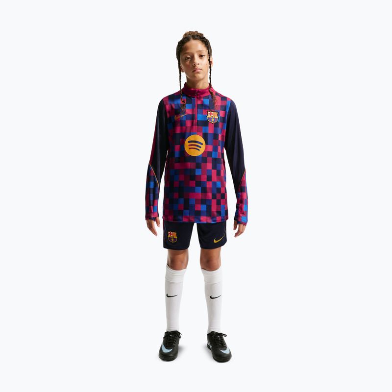 Kinder Fußballtrikot Nike FC Barcelona Dri-Fit Strike Drill Top noble red/noble red/mineral yellow 2