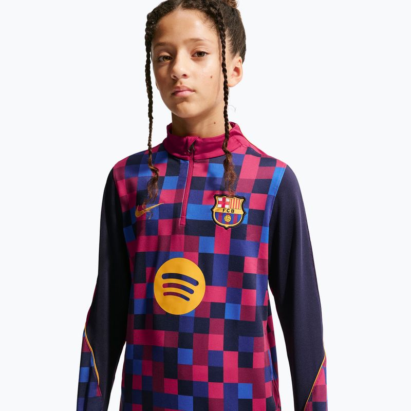 Kinder Fußballtrikot Nike FC Barcelona Dri-Fit Strike Drill Top noble red/noble red/mineral yellow 4
