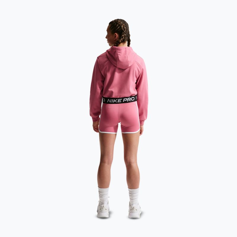 Kinder-Sweatshirt Nike Pro Fleece Dri-Fit Full-Zip peony/peony/black/white 3