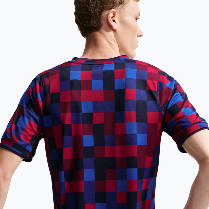 Herren-Fußballtrikot Nike FC Barcelona Dri-Fit Pre-Match noble red/mineral yellow 5