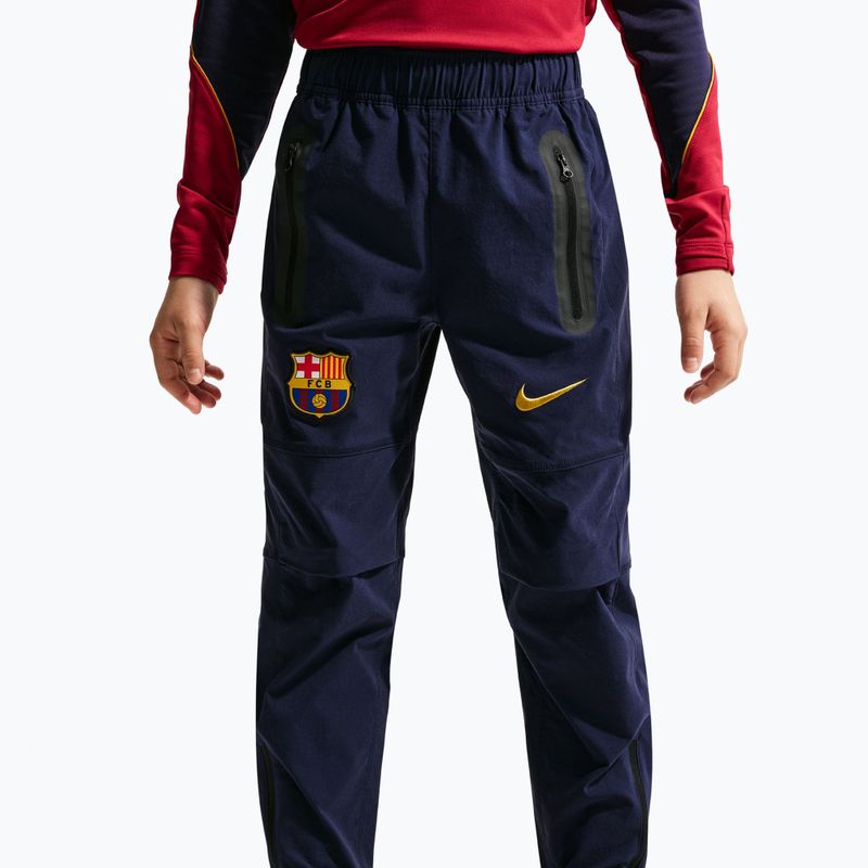 Kinder-Fußballhose Nike FC Barcelona Tech Woven blackened blue/black/mineral yellow 4