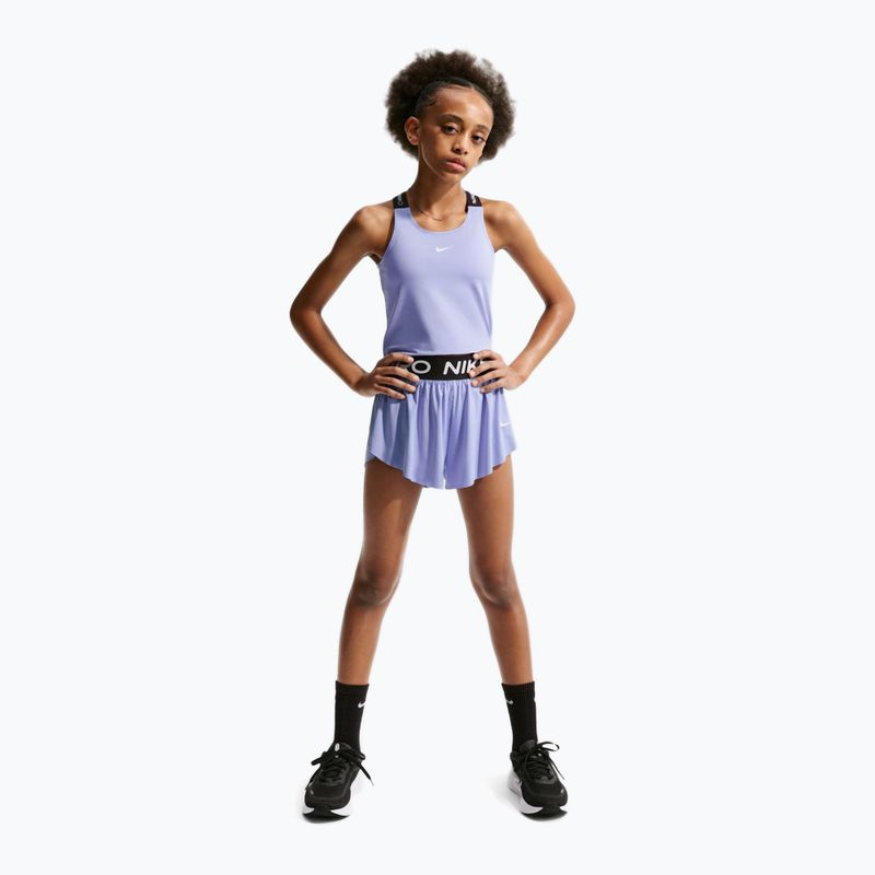 Kindershorts Nike Pro Dri-Fit 2in1 light thistle/black/white 2