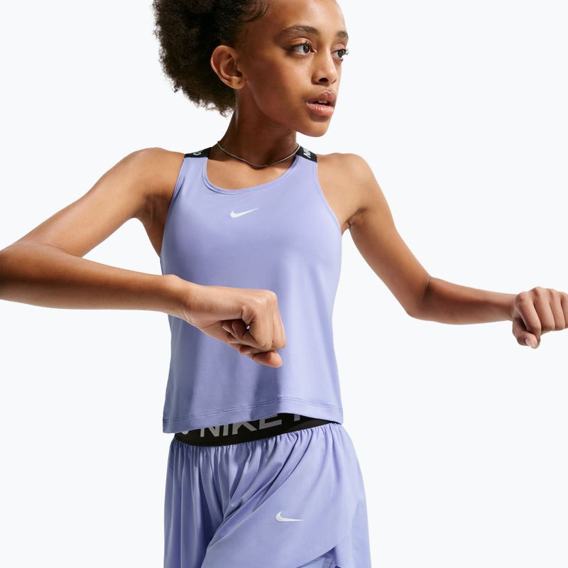 Kindershorts Nike Pro Dri-Fit 2in1 light thistle/black/white 4