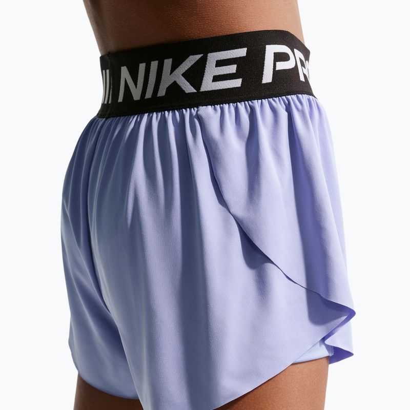 Kindershorts Nike Pro Dri-Fit 2in1 light thistle/black/white 5