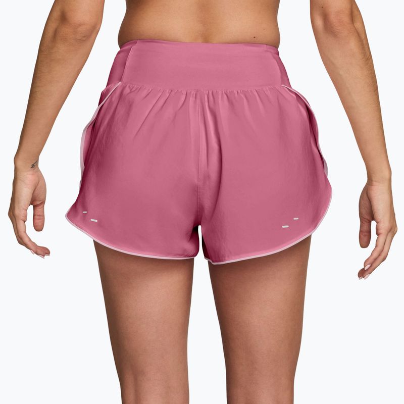 Damen-Laufshorts Nike Tempo Swoosh Dri-Fit Mid-Rise Brief-Lined peony/pink foam/white 2