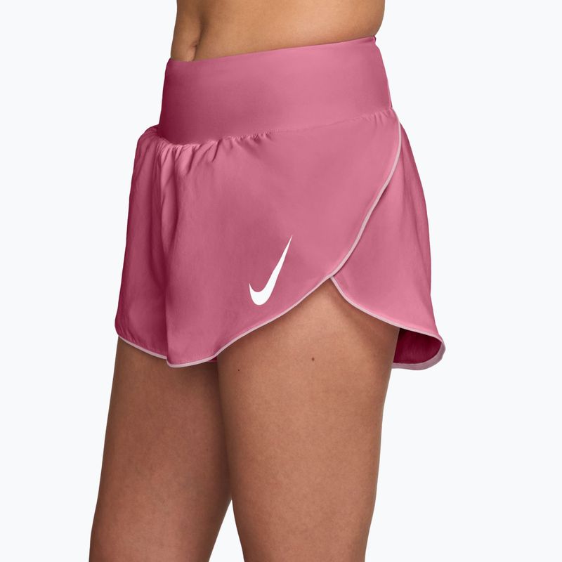 Damen-Laufshorts Nike Tempo Swoosh Dri-Fit Mid-Rise Brief-Lined peony/pink foam/white 3