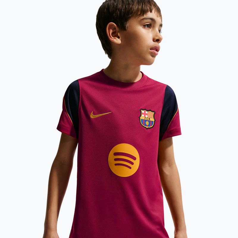 Kinder-Fußballtrikot Nike FC Barcelona Strike Dri-Fit noble red/blackened blue 4