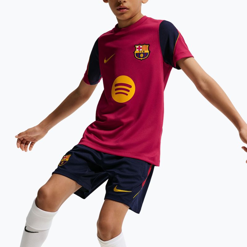 Kinder-Fußballshorts Nike FC Barcelona Strike blackened blue/noble red/mineral yellow 3