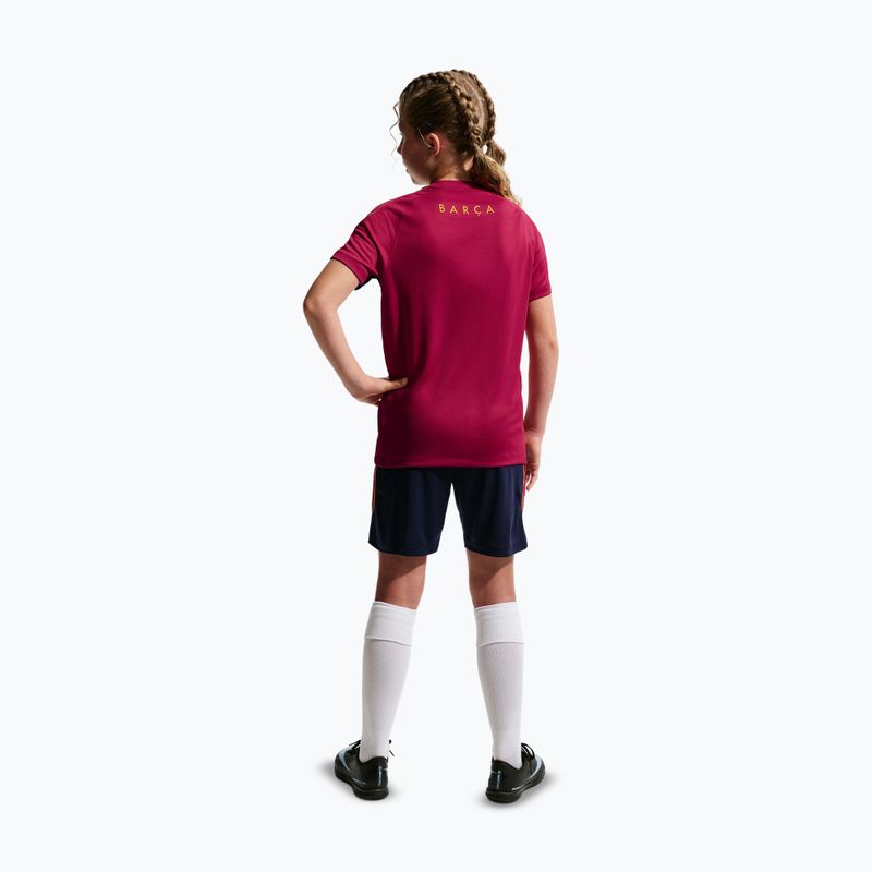 Kinder-Fußballshorts Nike FC Barcelona Strike blackened blue/noble red/mineral yellow 5