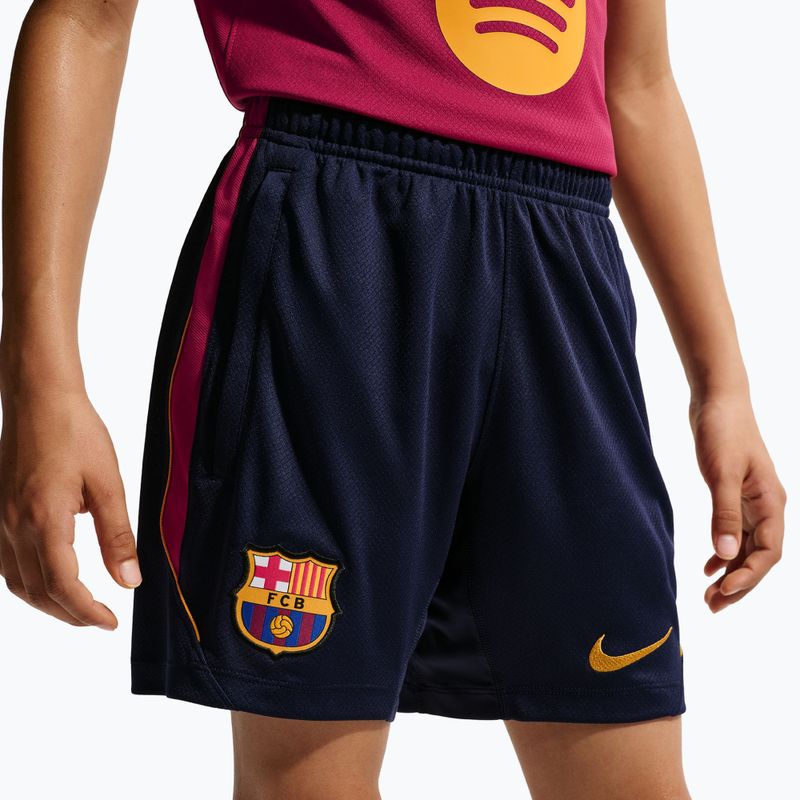 Kinder-Fußballshorts Nike FC Barcelona Strike blackened blue/noble red/mineral yellow 7