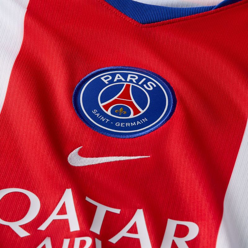 Herren Fußball-Langarmshirt Nike Paris Saint-Germain Dri-Fit Stadium Home old royal/white/university red/white 3