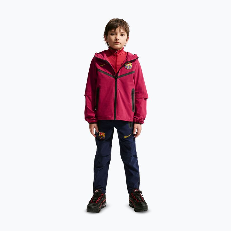 Kinder Fußballjacke Nike FC Barcelona Tech Full Zip noble red/black/mineral yellow 2