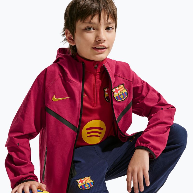 Kinder Fußballjacke Nike FC Barcelona Tech Full Zip noble red/black/mineral yellow 6