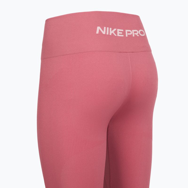 Damenleggings Nike Pro Seamless pink peony/weiß 4