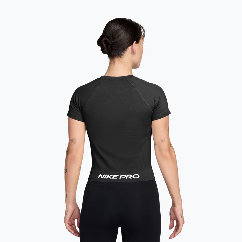 Damen-Trainingsshirt Nike Pro Seamless Dri-Fit black/white 2
