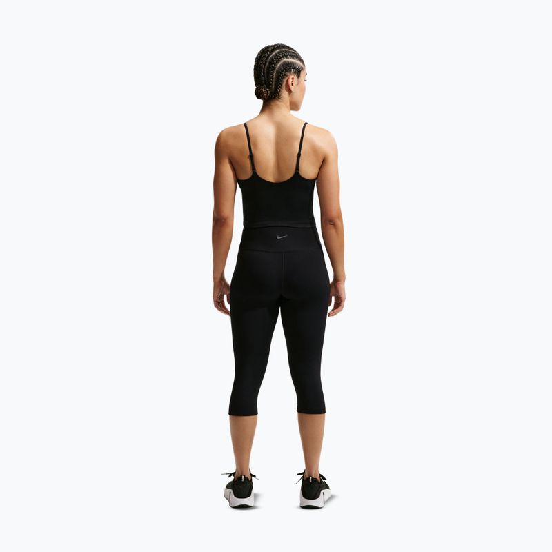 Damen Trainingsshirt Nike One Medium Support schwarz/weiß 3