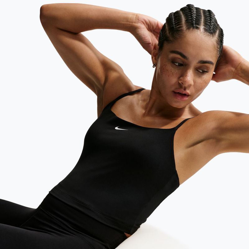Damen Trainingsshirt Nike One Medium Support schwarz/weiß 6