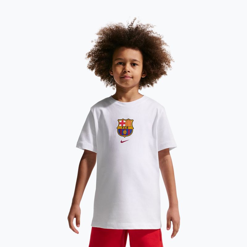 Kinder-Shirt Nike FC Barcelona Soccer white