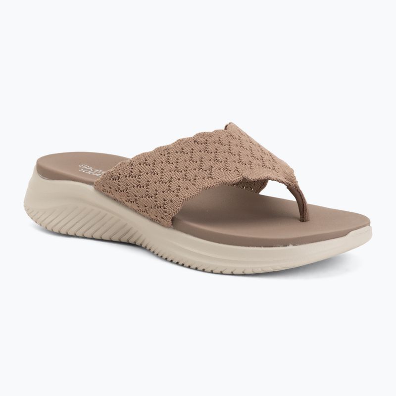 Damen-Pantoletten SKECHERS Ultra Flex 3.0 Rhythm Waves brown