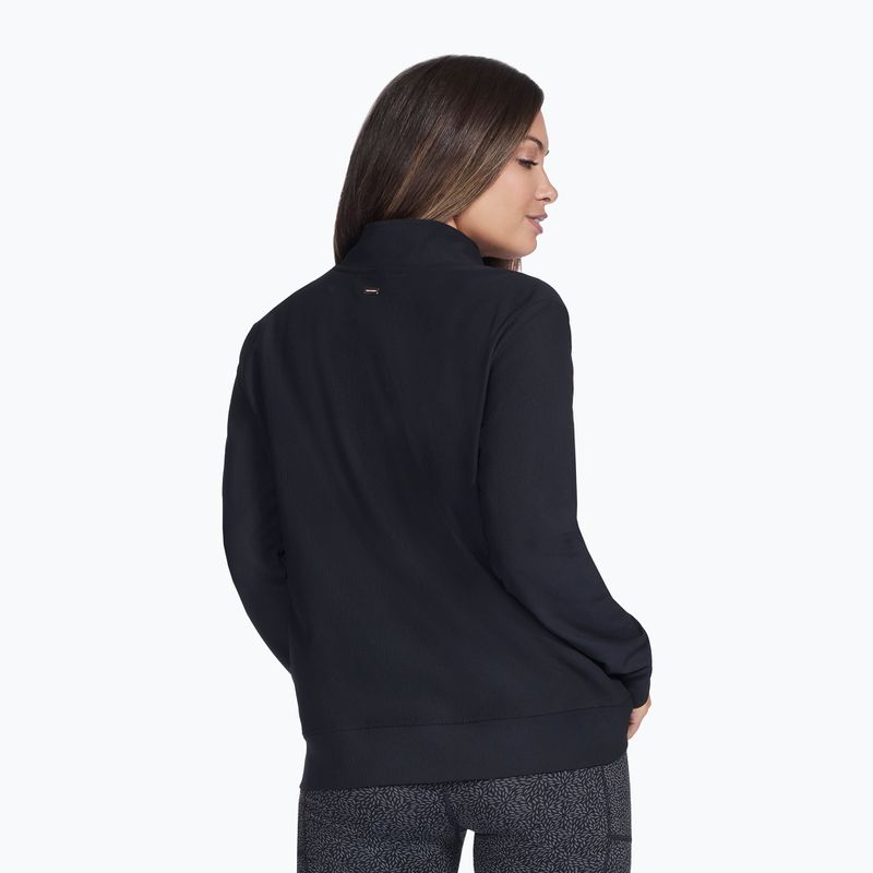 Damenpullover SKECHERS GO Luxe Rib Everyday Full Zip black 2