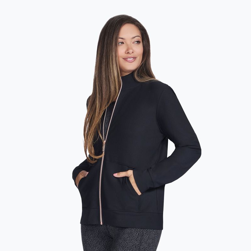 Damenpullover SKECHERS GO Luxe Rib Everyday Full Zip black 3