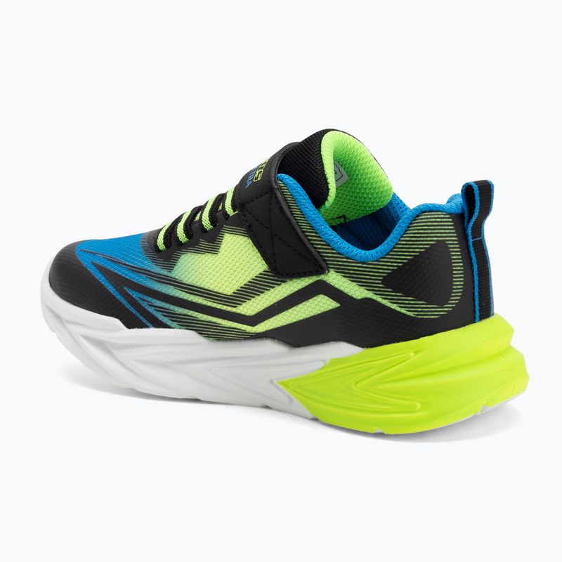 Kinder-Schuhe SKECHERS Flex-Glow Ultra schwarz/blau/lime 3