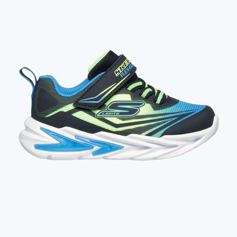 Kinderschuhe SKECHERS Flex-Glow Ultra schwarz/blau/lime 2