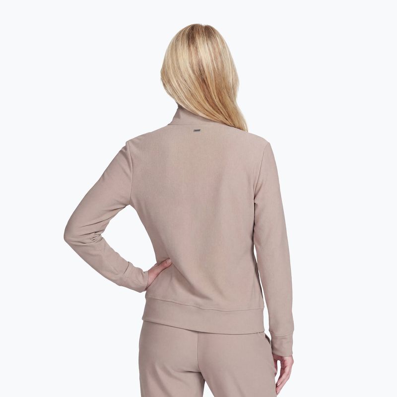 Damenpullover SKECHERS GO Luxe Rib Everyday Full Zip taupe/brown 2