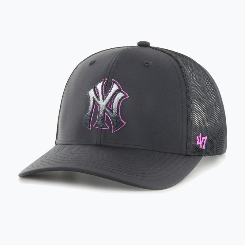 47 Marke New York Yankees Volcanic Trucker Baseballmütze schwarz