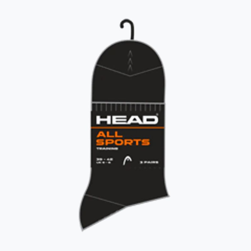 Socken HEAD Tennis 3P Club Short Crew 3 pairs black 3