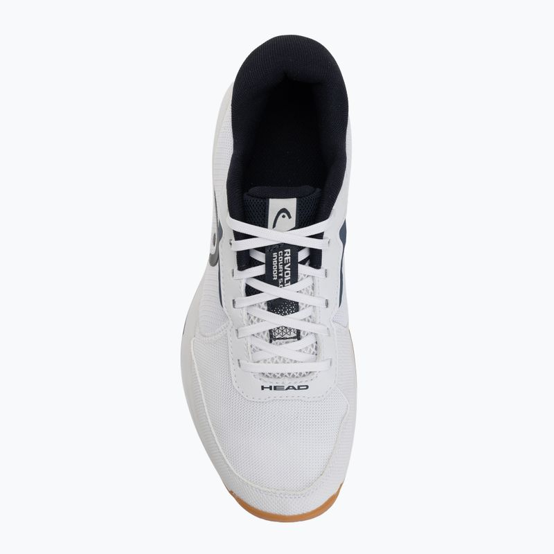 Herren-Tennisschuhe HEAD Revolt Court 5.0 Indoor white/blueberry 5