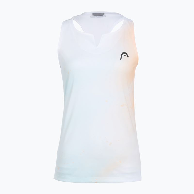 Damen-Tennis-T-Shirt HEAD Agility Tank Top apricot/print vision