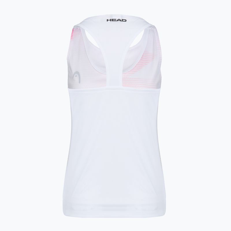 Damen-Tennis-T-Shirt HEAD Agility Tank Top light blue/print vision 2