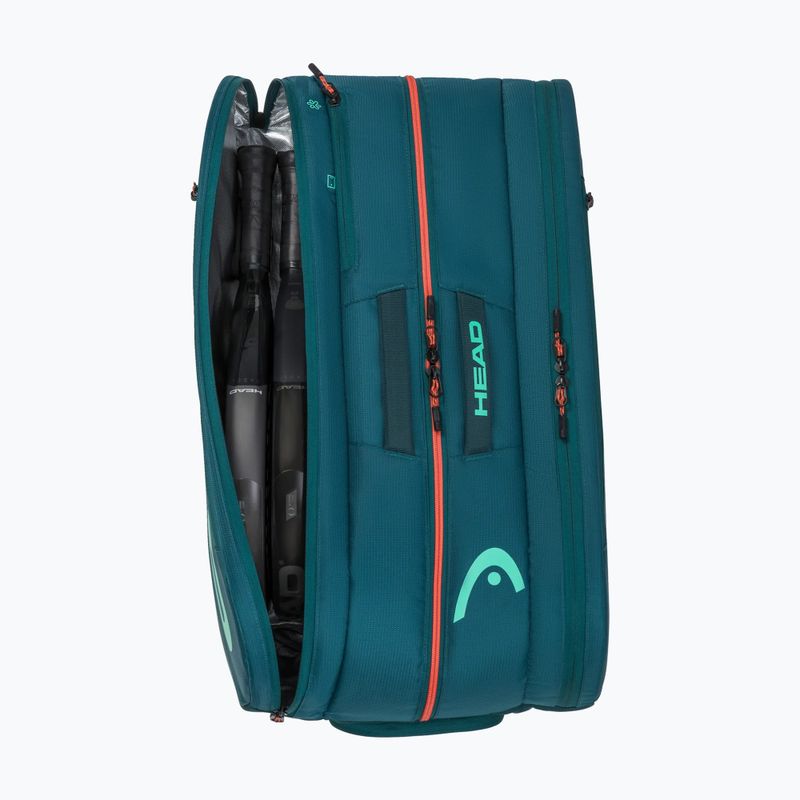 Padel-Tasche HEAD Tour Padel Bag L 40 l green/orange 3