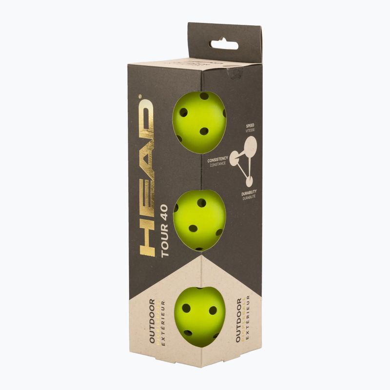 Pickleball-Bälle HEAD Tour 40 Pickleball yellow 2