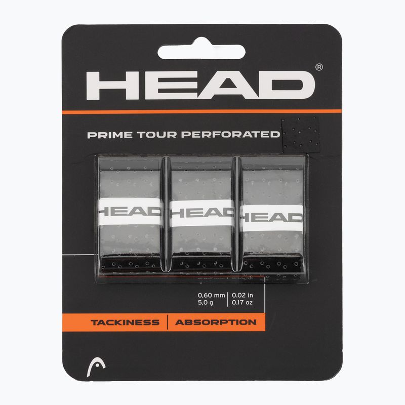 Griffbänder für Tennisschläger HEAD Prime Tour Perforated 3 pcs. black